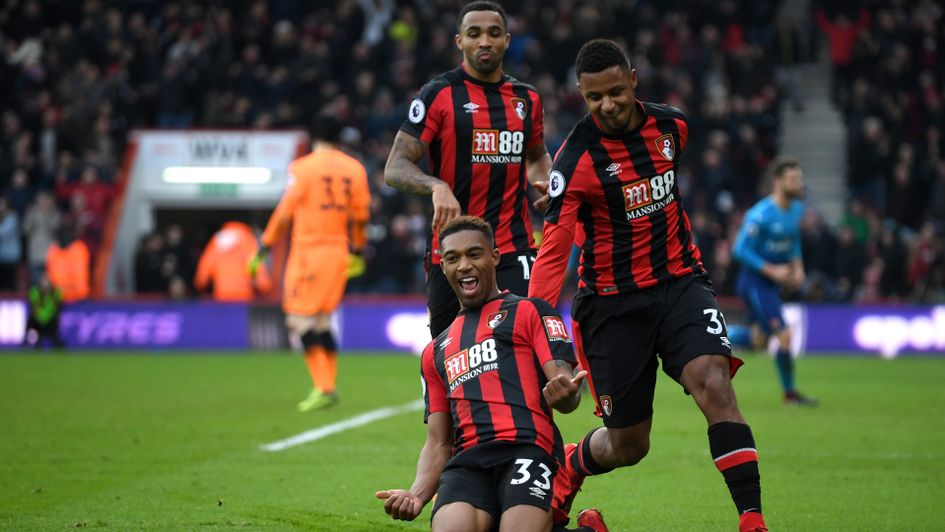 Jordon Ibe and Bournemouth celebrate