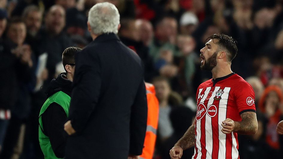 Charlie Austin wasn't happy with the referee