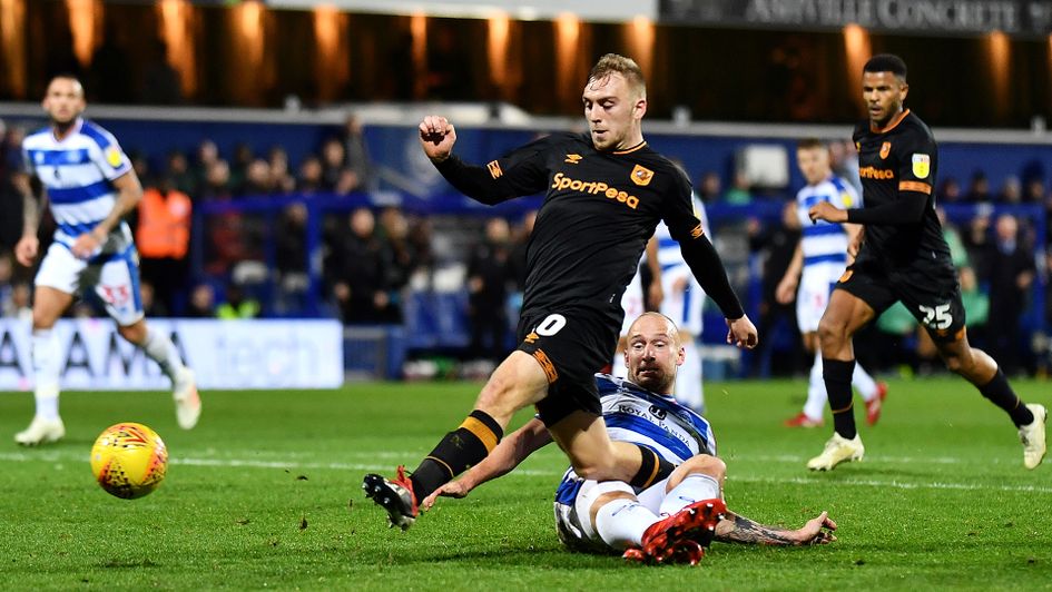 Jarrod Bowen scores for Hull against QPR