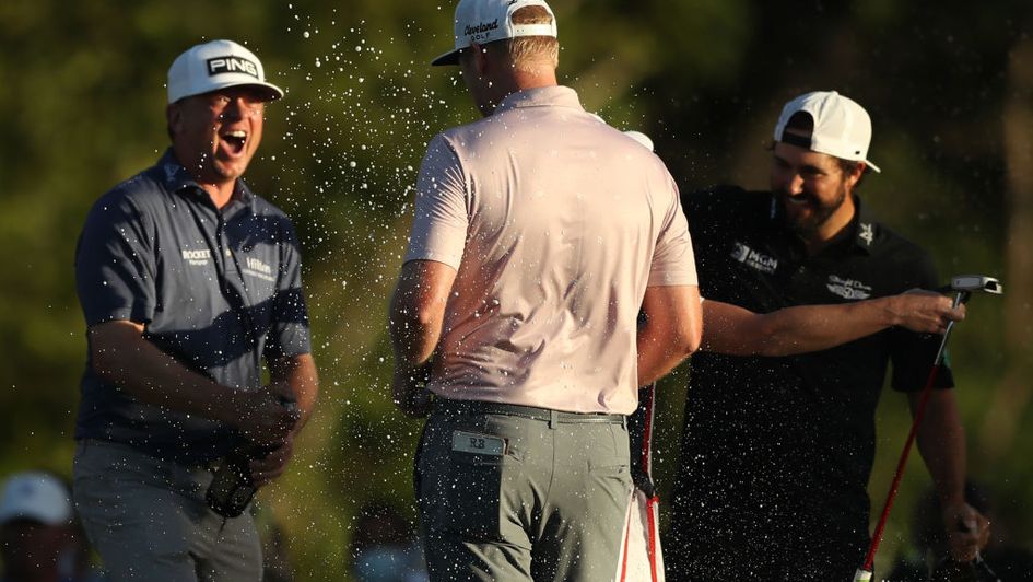Nate Lashley was on hand to toast Ryan Brehm's win - and he could be next