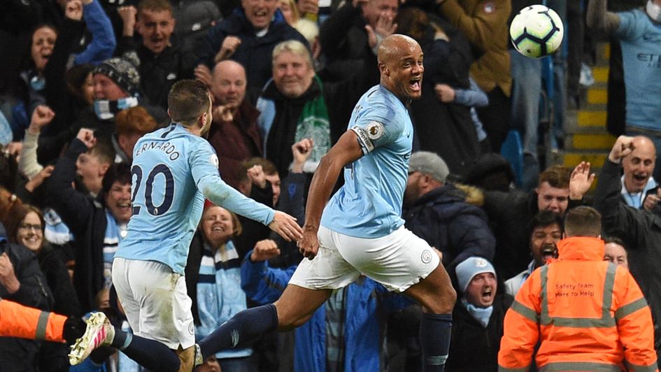 Vincent Kompany celebrates