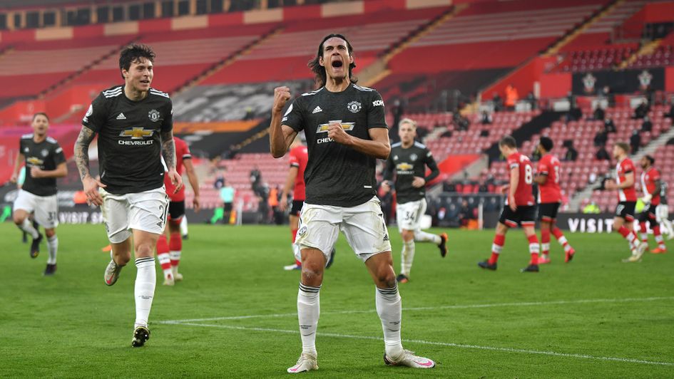 Edinson Cavani scored Manchester United's equaliser at Southampton