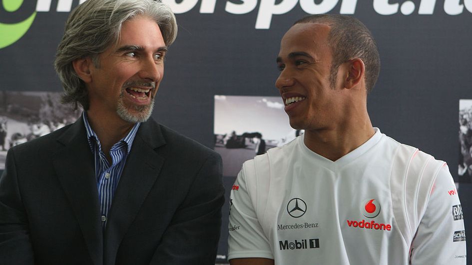 Damon Hill and Lewis Hamilton