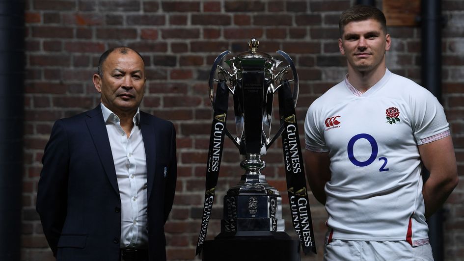 Head coach Eddie Jones, left, with England skipper Owen Farrell