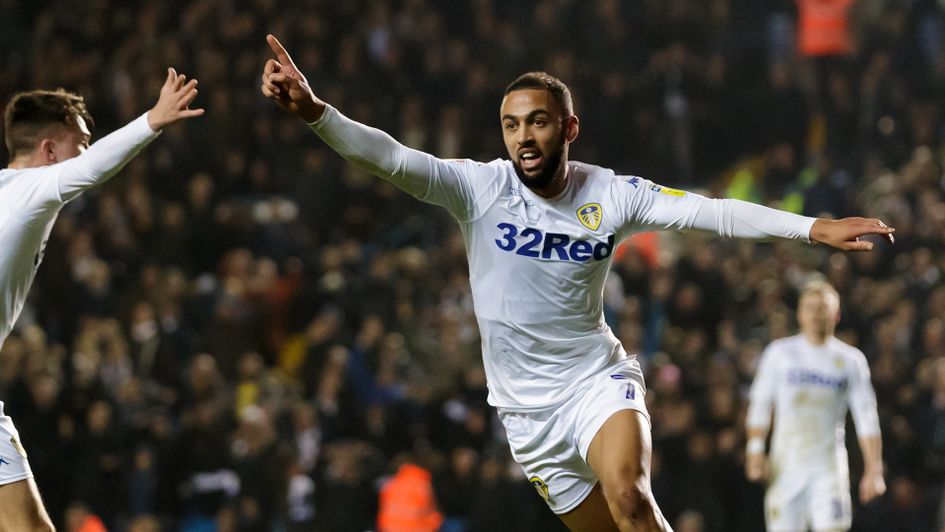 Kemar Roofe celebrates his late goal against Blackburn