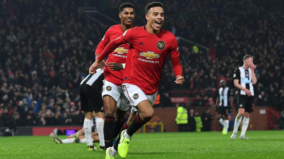 Mason Greenwood: Manchester United striker celebrates his goal against Newcastle