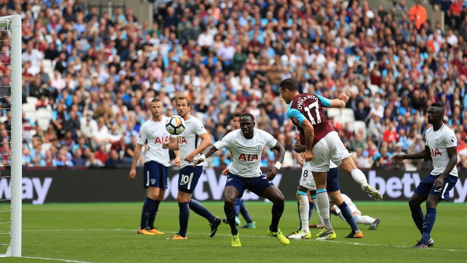 Javier Hernandez scores for West Ham