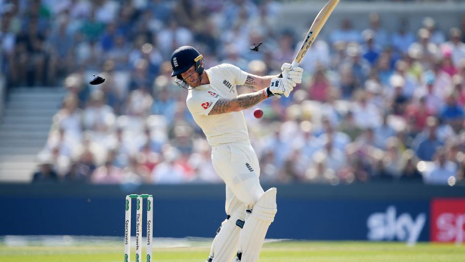 Ben Stokes takes a nasty blow at Headingley