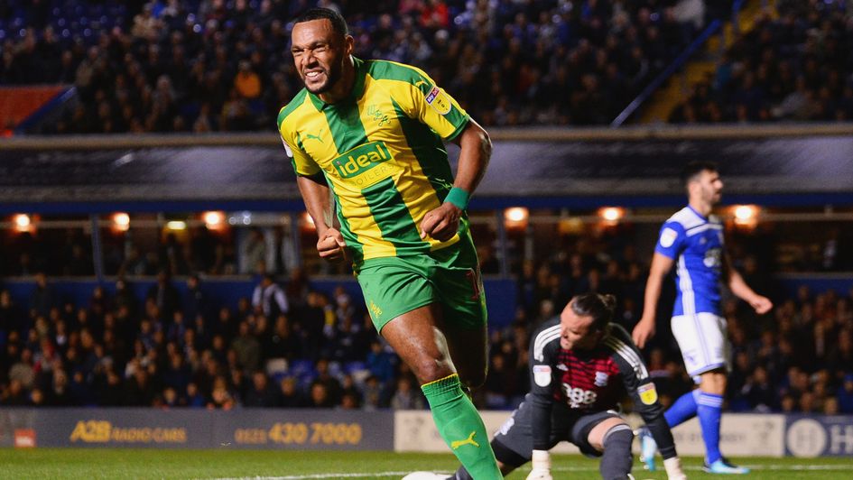 Matt Phillips celebrates after equalising for West Brom at Birmingham