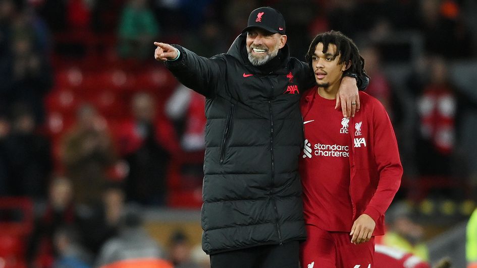 Jurgen Klopp with Trent Alexander-Arnold