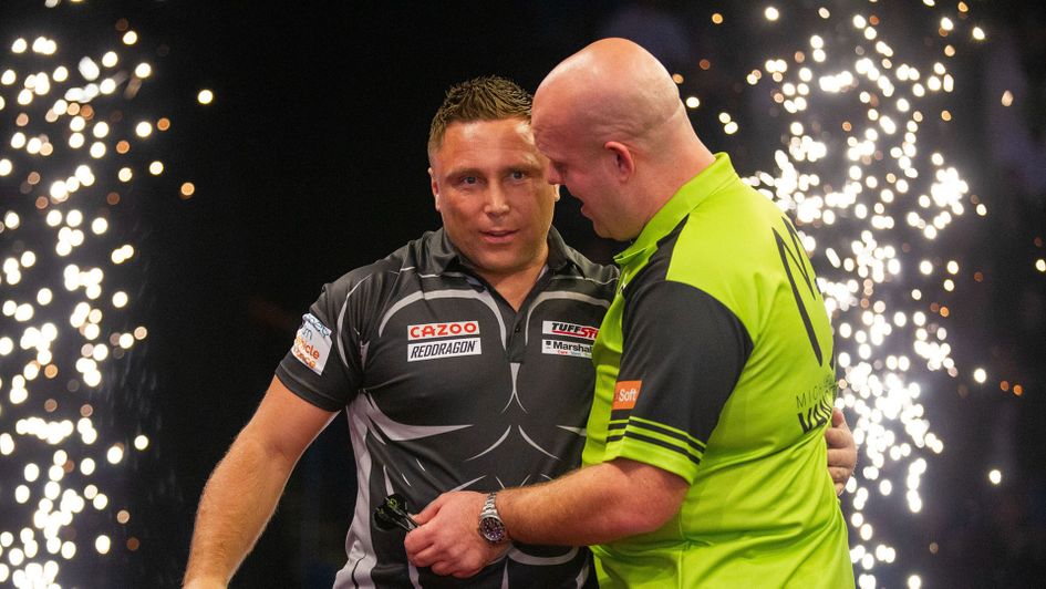 Gerwyn Price and Michael van Gerwen (Picture: Lawrence Lustig/PDC)
