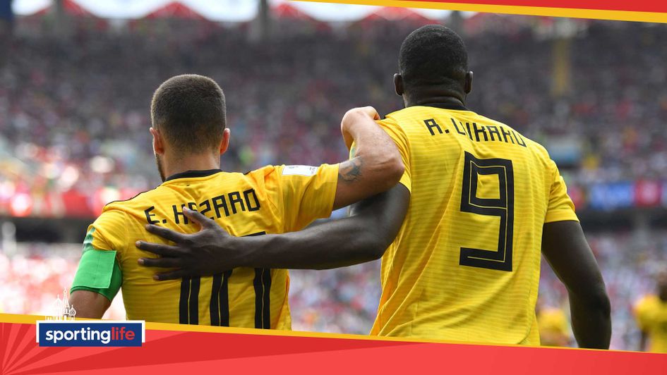 Eden Hazard and Romelu Lukaku both scored twice for Belgium