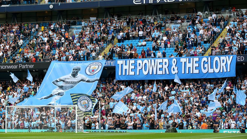 Manchester City fans at the Etihad Stadium