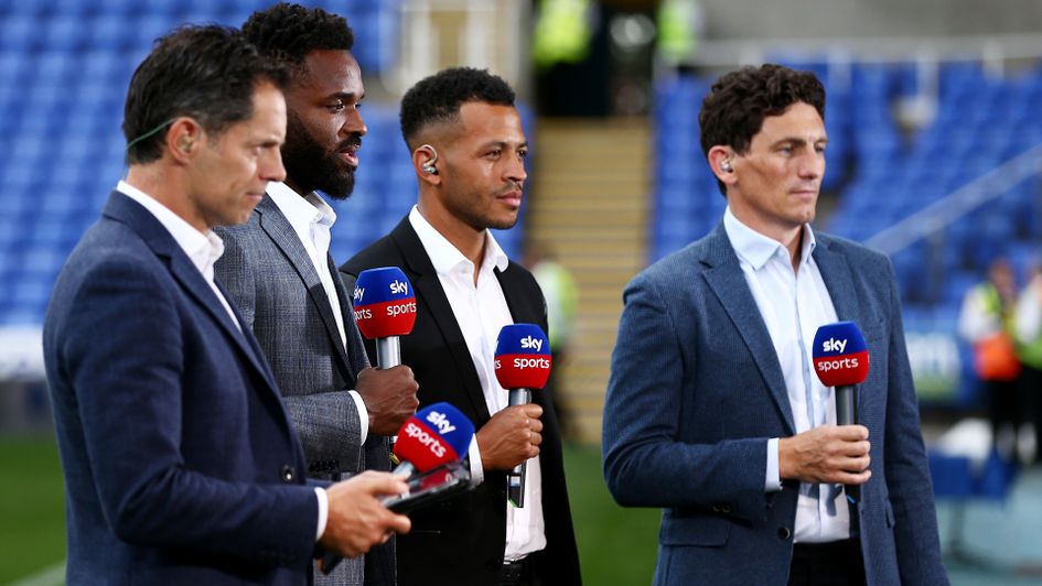 Liam Rosenior on-air with Sky Sports