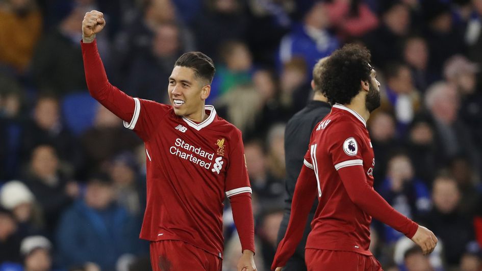 Roberto Firmino celebrates at Brighton