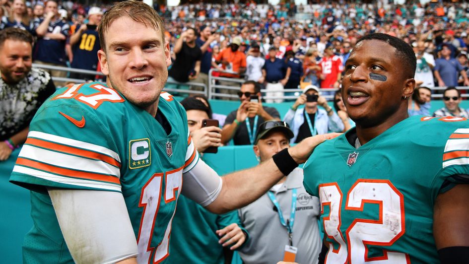 Kenyan Drake (right) was the Miami hero