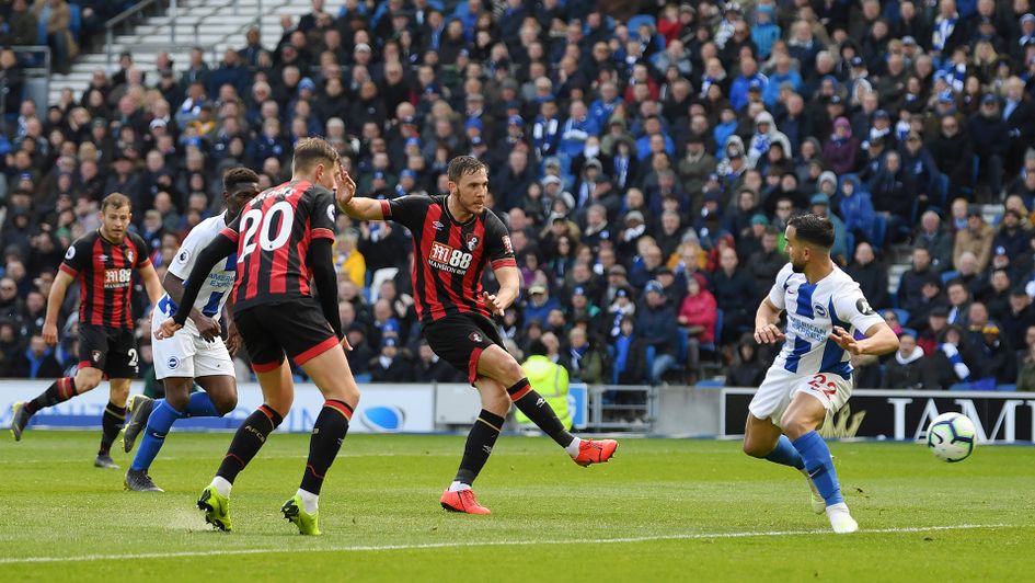 Dan Gosling fires Bournemouth ahead against Brighton