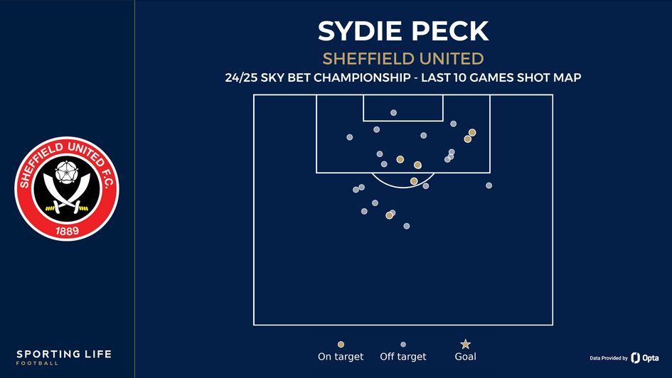 Sydie Peck shot map