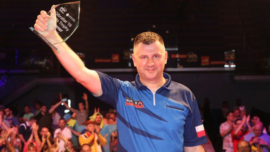 Krzysztof Ratajski won the Gibraltar Darts Trophy (Picture: PDC/Luke Hewitt)