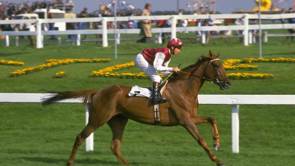 Oh So Sharp in action in the 1985 St Leger
