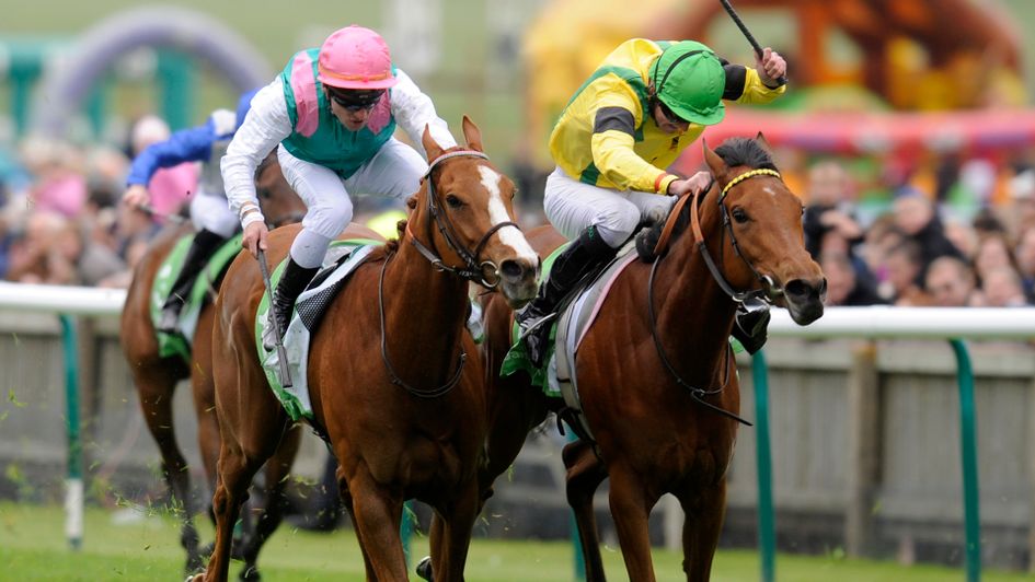 Special Duty (left) was awarded the race after a memorable battle