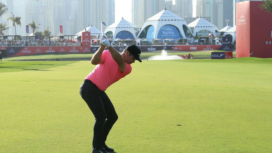 Paul Casey plays a stunning approach to the final green