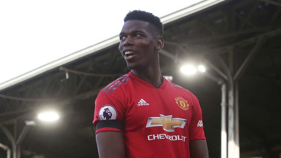 Paul Pogba celebrates scoring for Manchester United