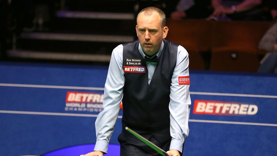 Mark Williams at the table on day one at the Crucible