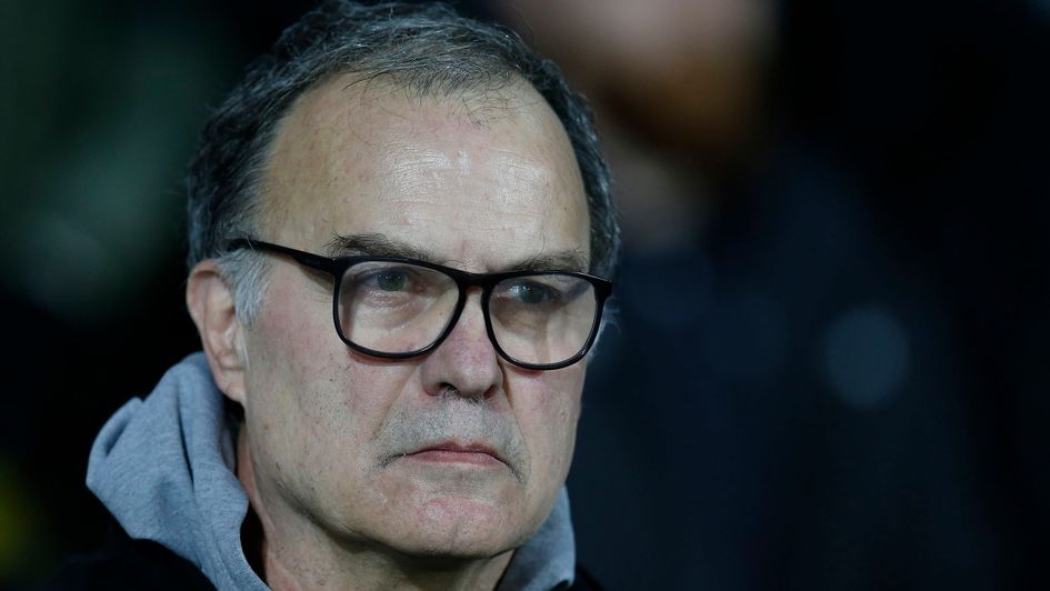 Leeds boss Marcelo Bielsa - top of the Championship