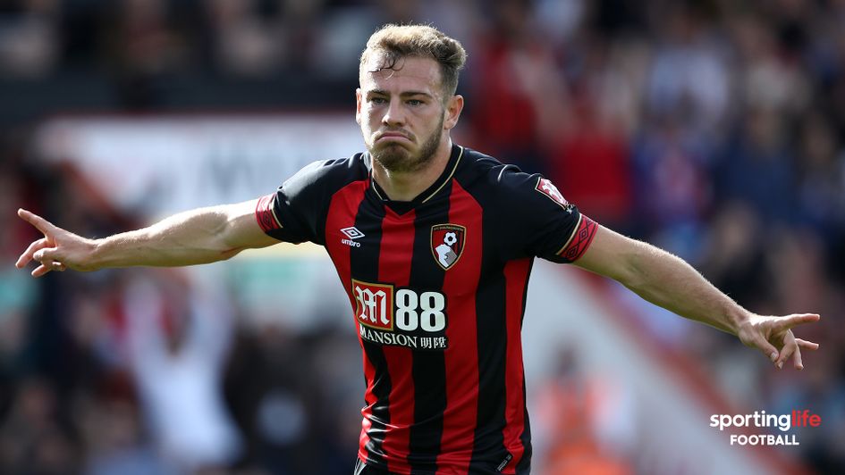 Ryan Fraser celebrates after scoring against Leicester