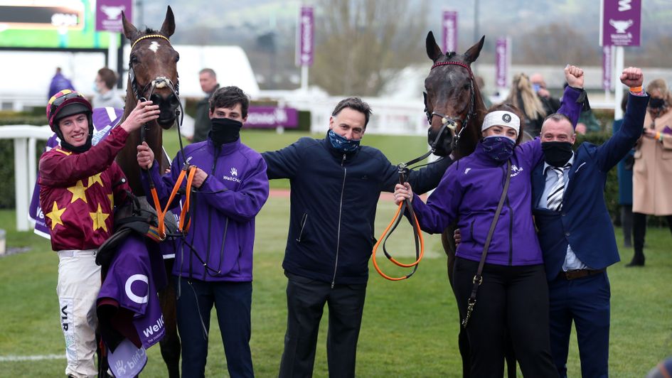 Henry De Bromhead with his Gold Cup first and second