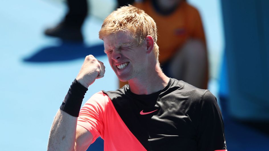 Kyle Edmund celbrates