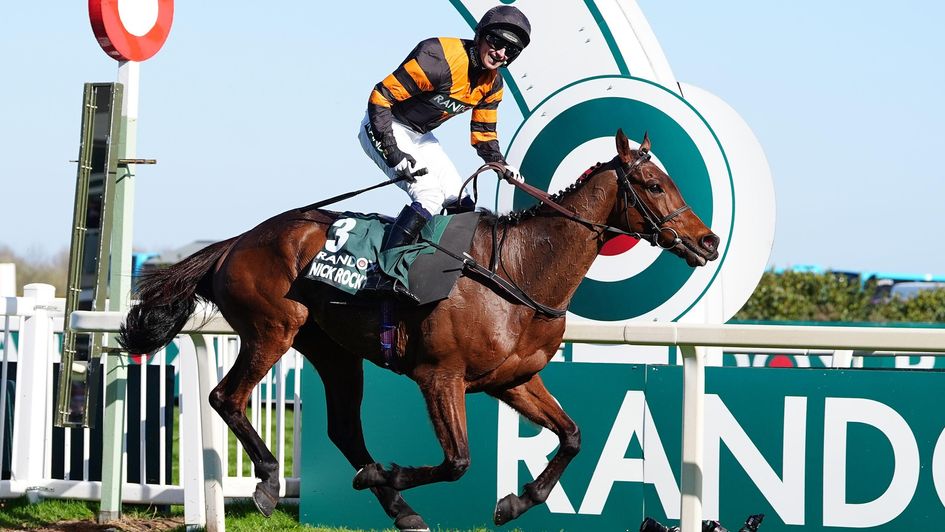 Patrick Mullins celebrates winning the Grand National