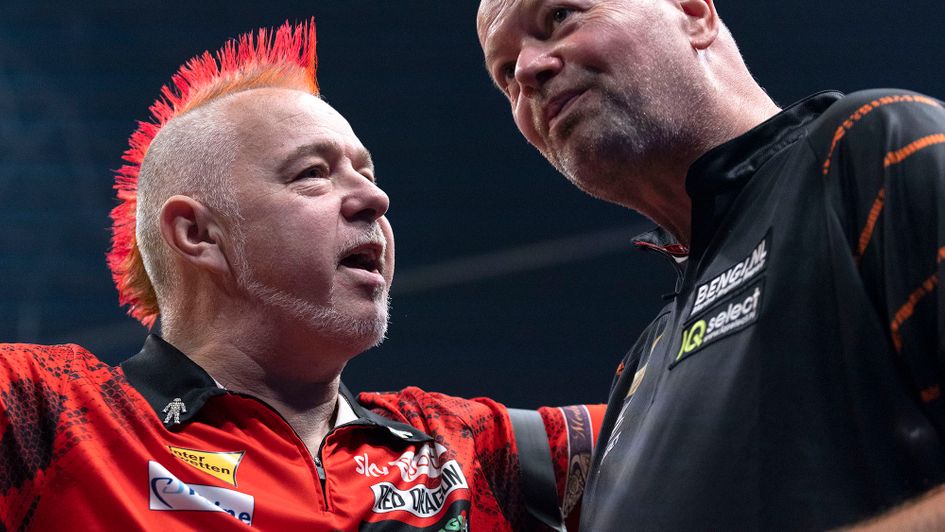 Peter Wright got the better of Raymond van Barneveld on Saturday (Kais Bodensieck/PDC Europe)