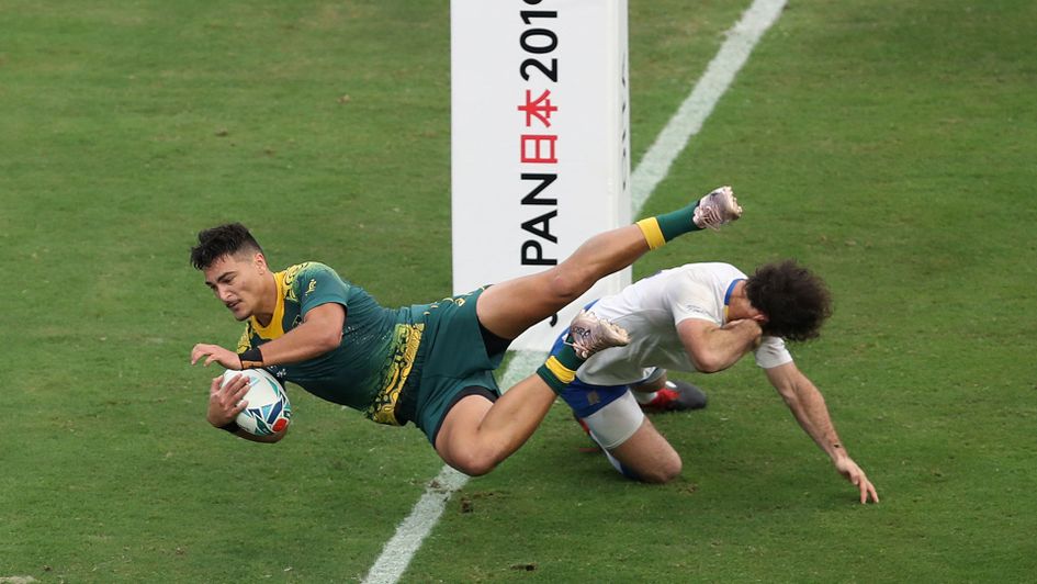 Australia's Jordan Petaia scores his side's second try