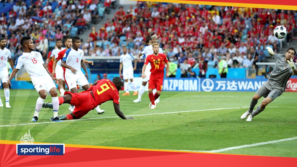 Romelu Lukaku scores for Belgium against Panama