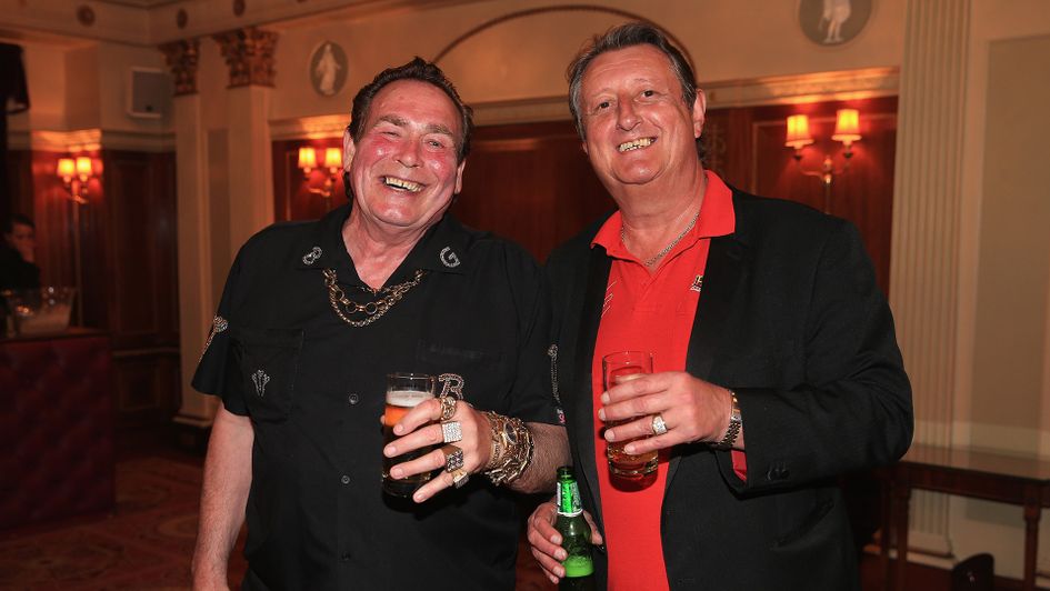 Eric Bristow with another darting legend Bobby George