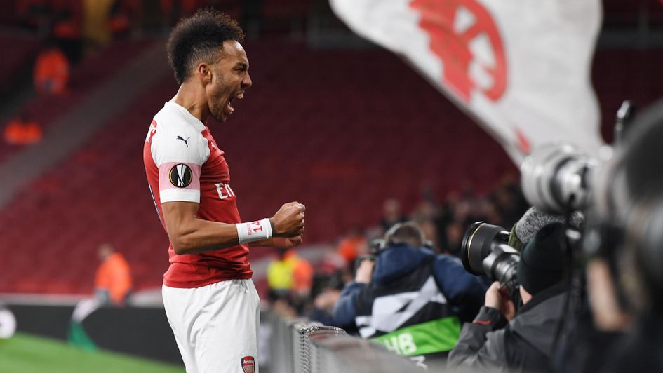 Pierre-Emerick Aubameyang: The Arsenal forward has scored twice in the Europa League this season