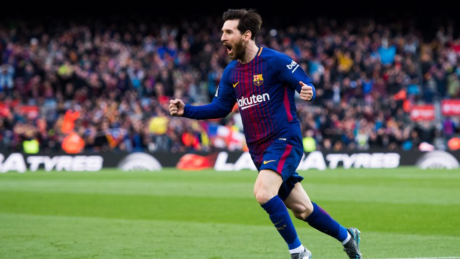 Lionel Messi celebrates