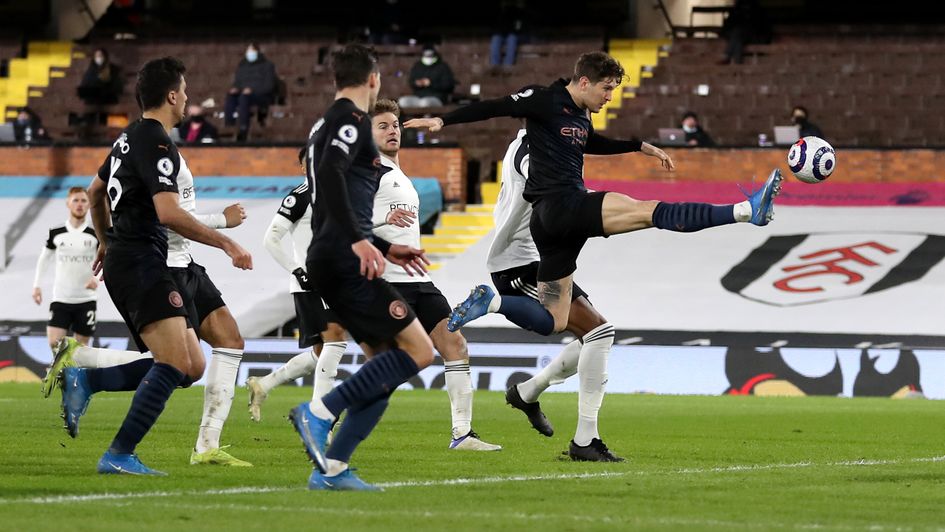 John Stones puts Man City ahead at Fulham