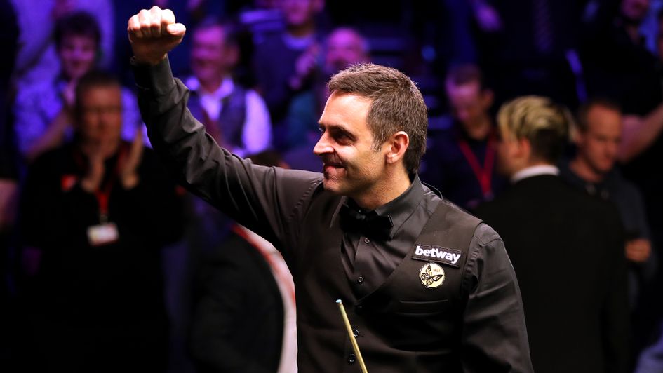 Ronnie O'Sullivan celebrates