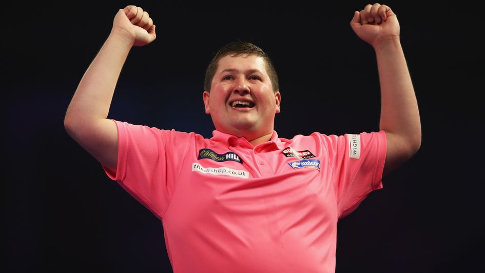 A delighted Keegan Brown after defeating Zoran Lerchbacher