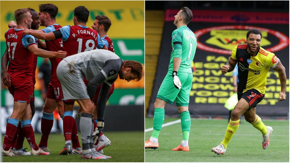 Premier League: Big wins for West Ham (left) at Norwich and Watford (right) at home to Newcastle