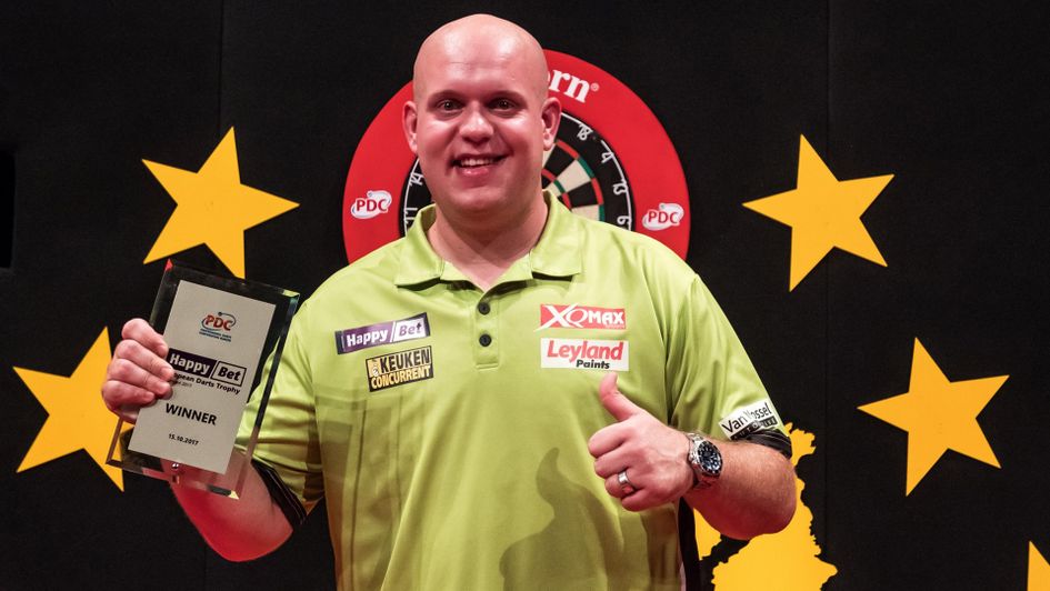 Michael van Gerwen won the European Darts Trophy (Picture: PDC Europe)