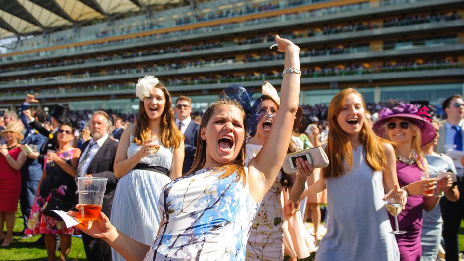 Racegoers celebrate at Ascot