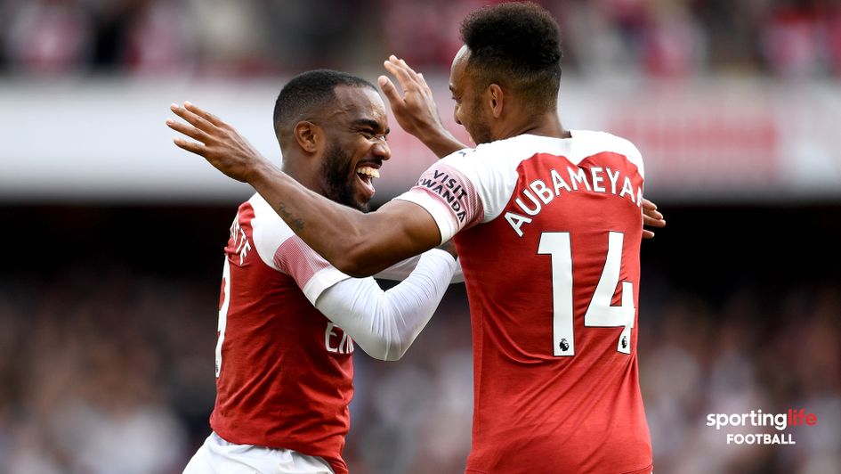 Arsenal duo Alexandre Lacazette (left) and Pierre-Emerick Aubameyang