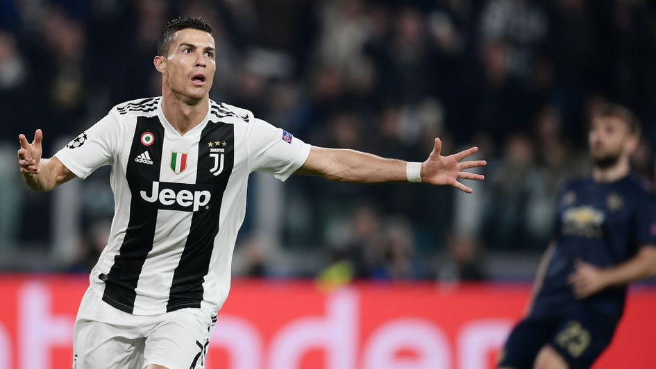 Cristiano Ronaldo celebrates after scoring against Manchester United