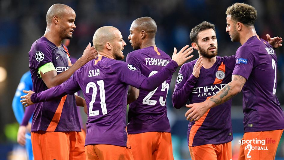 David Silva celebrates his winner against Hoffenheim