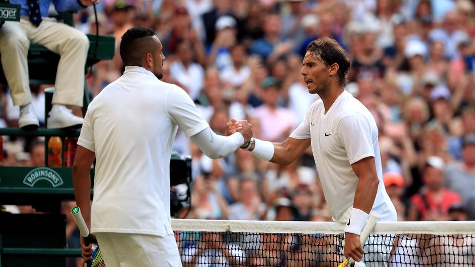 Rafael Nadal won a thrilling clash with Nick Kyrgios