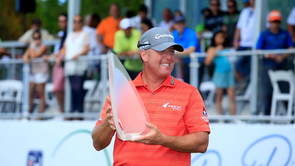 D.A. Points with his trophy